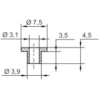 TRU COMPONENTS TC-V5358-203 Isolatieschijf 1 stuk(s) Buitendiameter: 7.5 mm, 3.9 mm Binnendiameter: 3.1 mm - thumbnail