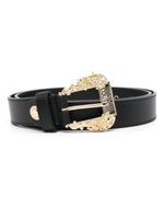 Versace Jeans Couture ceinture en cuir à boucle baroque - Noir