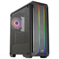 Aerocool SKYLINEV2BK, PC ATX-Behuizing, Dubbel Frontpaneel LED ARGB, ARGB 12cm Ventilator, Zwart