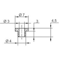 TRU COMPONENTS TC-V5815-203 Isolatieschijf 1 stuk(s) Buitendiameter: 7 mm, 4 mm Binnendiameter: 3 mm - thumbnail