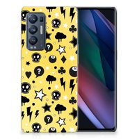 Silicone Back Case OPPO Find X3 Neo Punk Geel