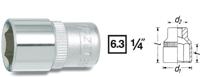 Hazet HAZET 850A-5/16 Dop (zeskant) Dopsleutelinzetstuk 5/16 1/4 (6.3 mm) - thumbnail