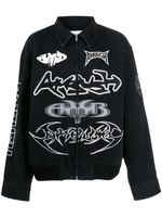 AMBUSH veste bomber en jean à logo - Noir