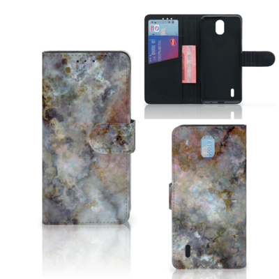 Nokia 1.3 Bookcase Marmer Grijs