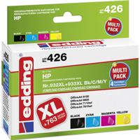 Edding Inktcartridge vervangt HP 932XL, 933XL Compatibel Combipack Zwart, Cyaan, Magenta, Geel 18-426 - thumbnail