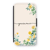 Gele bloemen: iPhone XS Flip Hoesje