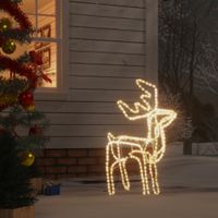 Kerstfiguur rendier inklapbaar met 192 LED's warmwit - thumbnail