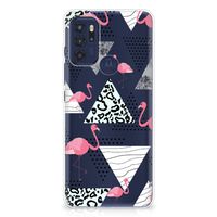 Motorola Moto G60s TPU Hoesje Flamingo Triangle - thumbnail