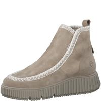 Tamaris Dames enkellaarzen 1-1-26865-41-400 beige velours, beige, 40 EU