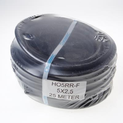 Kabel neopreen zwart 5 x 2.5mm² x 25 meter