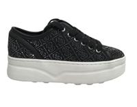 Scarpe donna Guess sneaker Queenz tessuto/ ecopelle black con strass D25GU55 FLTQENFAL12 35