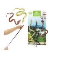 Toi Toys 3 Super Stretchy Slangen Op Kaart 27cm - thumbnail