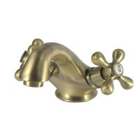 Loqé Luxor wastafelkraan met kruisgreep brons