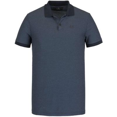 Short sleeve polo two tone popcorn sky captain