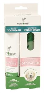 Vets best Vets best puppy tandpasta met vingerborstel kit