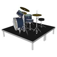 Power Dynamics Deck750 drum riser / drumpodium - 200 x 200 x 40cm