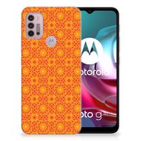 Motorola Moto G30 | G10 TPU bumper Batik Oranje - thumbnail