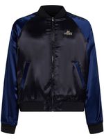 Marni veste bomber en satin à logo brodé - Bleu - thumbnail