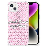 iPhone 14 Anti Shock Case Flowers Pink DTMP - thumbnail