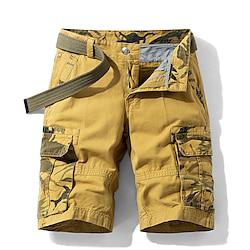 Voor heren Cargoshorts korte broek met zijvak Meerdere zakken Flap zak Effen Kleur Uitgaan Streetwear 100% katoen Modieus Cargoshorts Leger groen blauw Lightinthebox