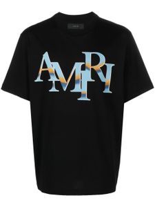 AMIRI t-shirt en coton à logo imprimé - Noir