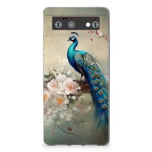 TPU Hoesje voor Google Pixel 6 Vintage Pauwen