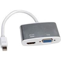 ROLINE 4K MiniDP - HDMI/VGA-adapterkabel, MiniDP ST - HDMI/VGA BU, actief