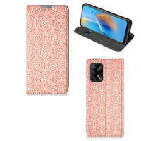 OPPO A74 4G Hoesje met Magneet Pattern Orange