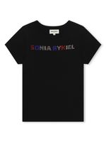 SONIA RYKIEL ENFANT t-shirt en coton à logo strassé - Noir