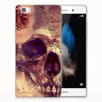 Silicone Back Case Huawei Ascend P8 Lite Skullhead