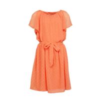 NAME IT KIDS semi-transparante jurk Hiddo met ceintuur roze