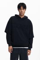 Dubbelmouwige sweatshirt - BLACK - L