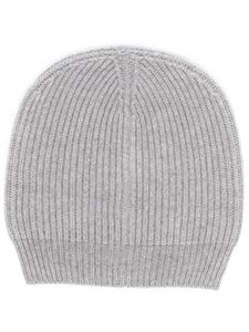 Peserico bonnet en maille nervurée - Gris