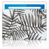 Lenovo Tab M10 Siliconen Hoesje Leaves Grey