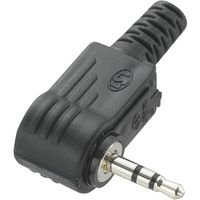 TRU COMPONENTS 716932 Jackplug 2.5 mm Stekker, haaks Aantal polen: 3 Stereo Zwart 1 stuk(s) - thumbnail