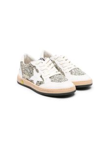 Golden Goose Kids baskets à patch Ball Star - Blanc