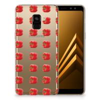 Samsung Galaxy A8 Plus (2018) Siliconen Case Paprika Red