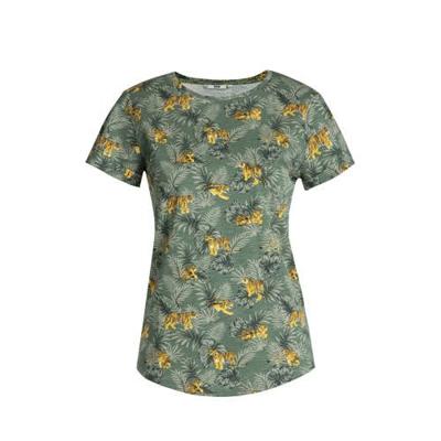 WE Fashion T-shirt met all over print cilantro