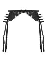 Fleur Du Mal Zijden jarretelgordel - Zwart