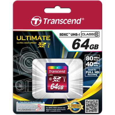 Transcend Ultimate SDXC-kaart Industrial 64 GB Class 10, UHS-I