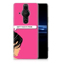 Sony Xperia Pro-I Silicone-hoesje Woman Don't Touch My Phone - thumbnail