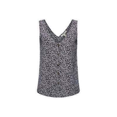 ESPRIT Women Casual top met all over print blauw/wit