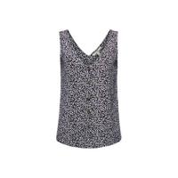 ESPRIT Women Casual top met all over print blauw/wit