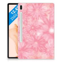 Samsung Galaxy Tab S7FE Siliconen Hoesje Spring Flowers - thumbnail