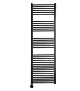 Sanicare elektrische design radiator 60x172cm zwart met thermostaat links chroom