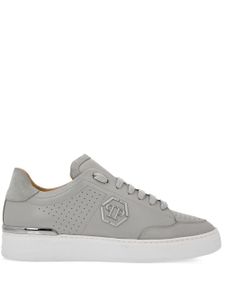 Philipp Plein baskets à logo Hexagon - Gris