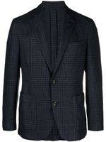 Lardini blazer boutonné à motif pied-de-poule - Bleu