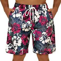 Voor heren Boardshorts Zwemshorts Lange zwembroeken Zomer korte broeken korte broek Trekkoord met Mesh-voering Elastische taille Grafisch Bloem Ademend Sneldrogend Korte Casual Dagelijks Feestdagen Lightinthebox