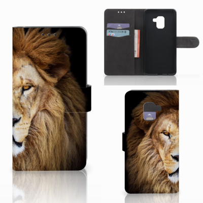 Samsung Galaxy A8 2018 Telefoonhoesje met Pasjes Leeuw