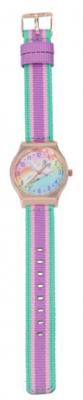Miss Melody horloge meisjes 23 x 3,7 cm textiel groen/paars Miss Melody horloge meisjes 23 x 3,7 cm textiel groen/paars